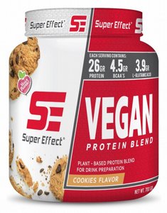 תשלובת חלבונים טבעוני 700 גרם Vegan Se Blend בטעם קרם עוגיות SUPER EFFECT תשלובת חלבונים טבעוני 700 גרם Vegan Se Blend בטעם קרם עוגיות SUPER EFFECT